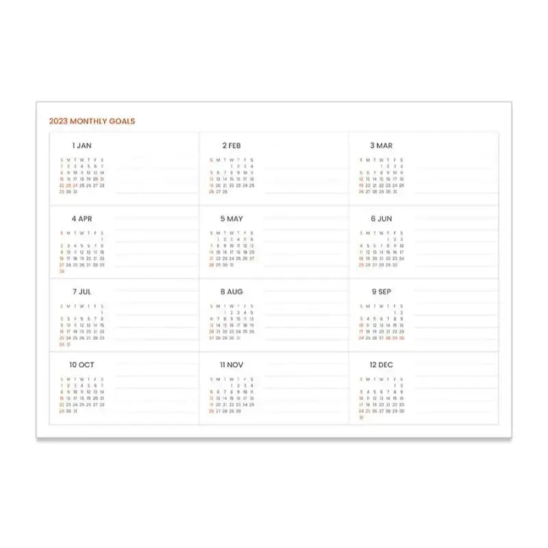 INDIGO - 2023 Workroom Monthly Pad - Indigo - Calendar - Harumio