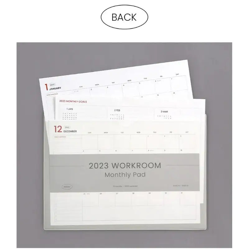 INDIGO - 2023 Workroom Monthly Pad - Indigo - Calendar - Harumio