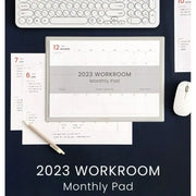INDIGO - 2023 Workroom Monthly Pad - Indigo - Calendar - Harumio