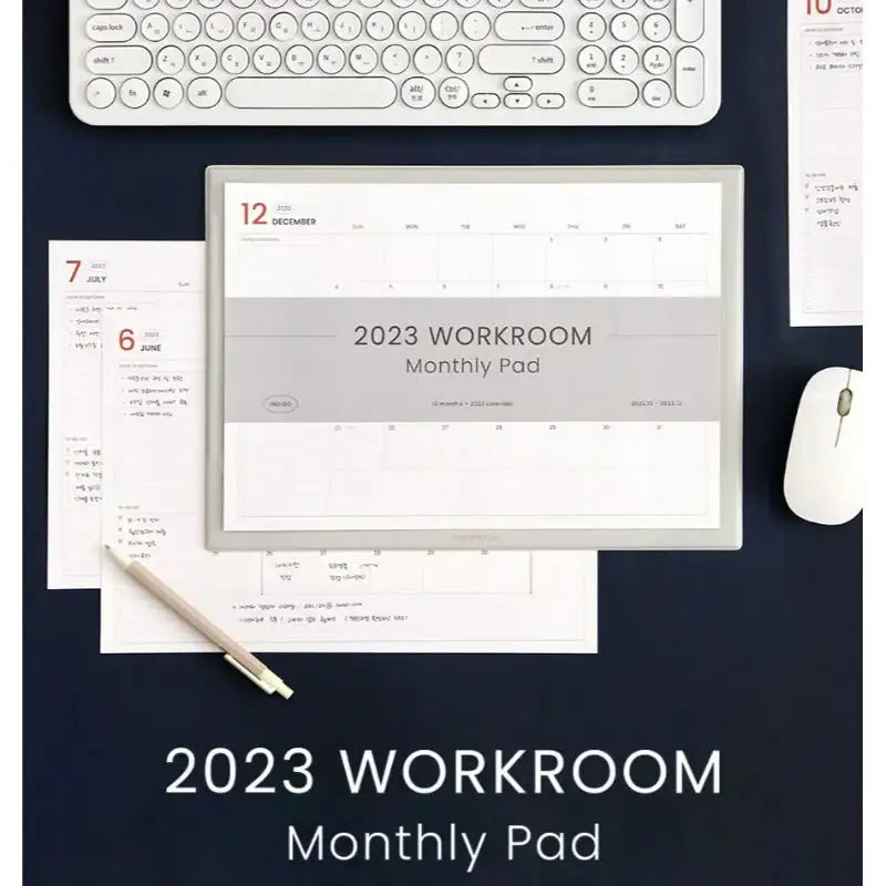 INDIGO - 2023 Workroom Monthly Pad - Indigo - Calendar - Harumio