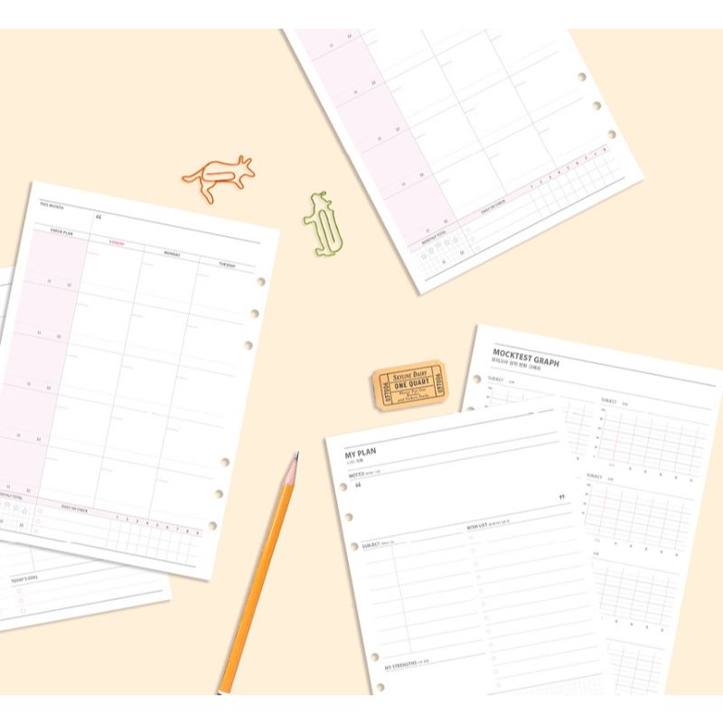 Second Mansion x 10X10 - Six Hole Refill Study Planner