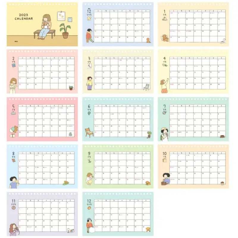 INDIGO - 2023 Daily Desk Calendar - Indigo - Calendars - Harumio