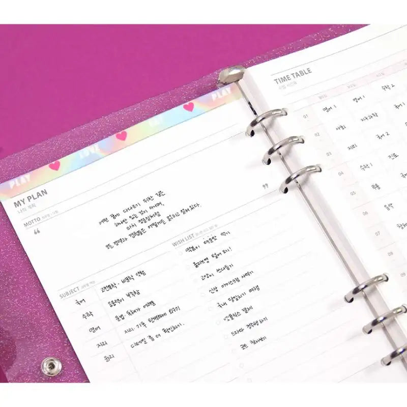 Second Mansion x 10X10 - Six Hole Refill Study Planner - Second Mansion - Planner - Harumio