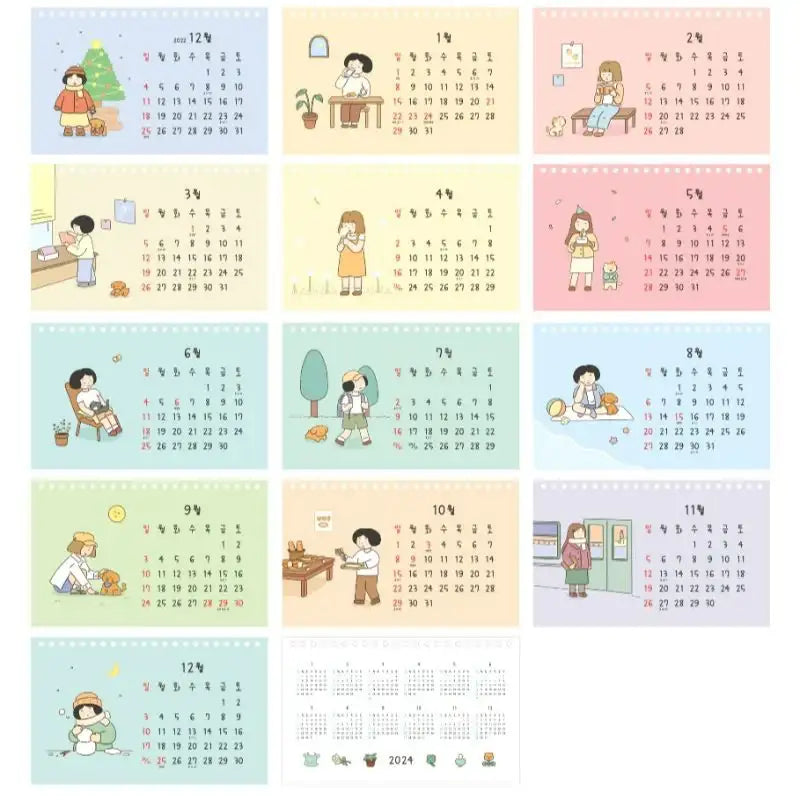 INDIGO - 2023 Daily Desk Calendar - Indigo - Calendars - Harumio