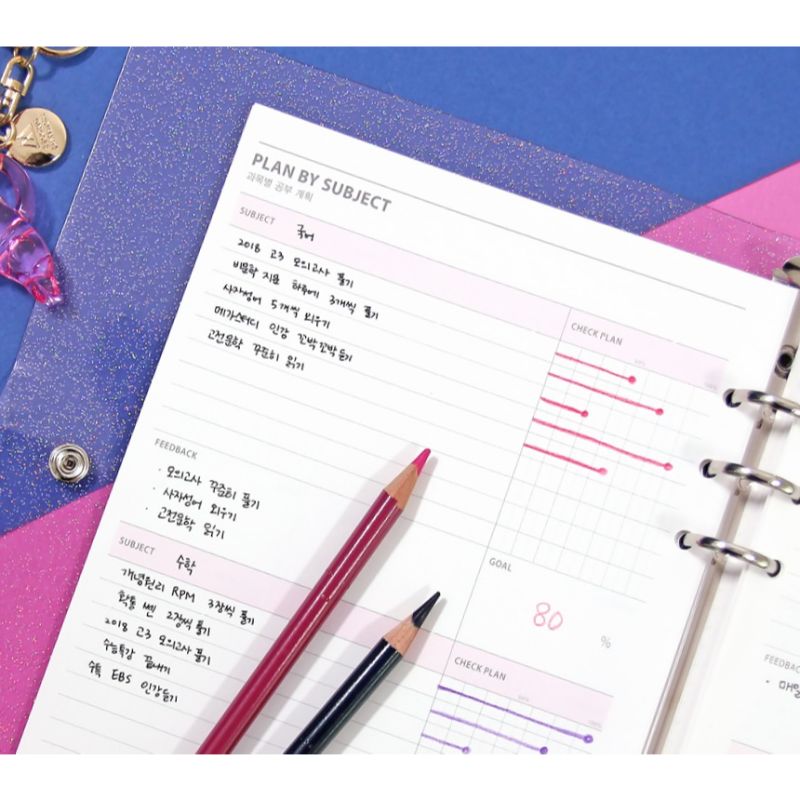 Second Mansion x 10X10 - Six Hole Refill Study Planner