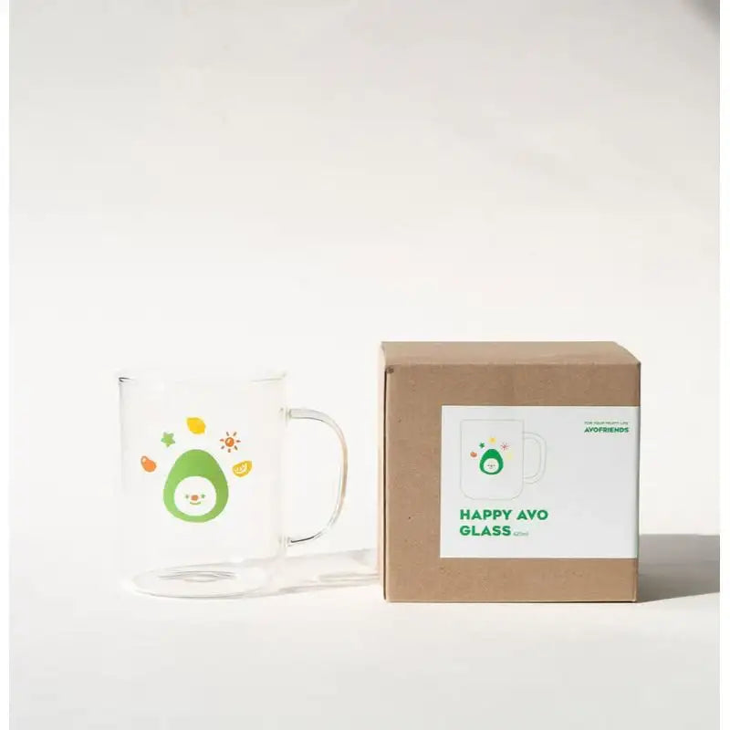 AVOFRIENDS - Happy Sunday Heat Resistance Glass Mug - Avofriends - Cups - Harumio