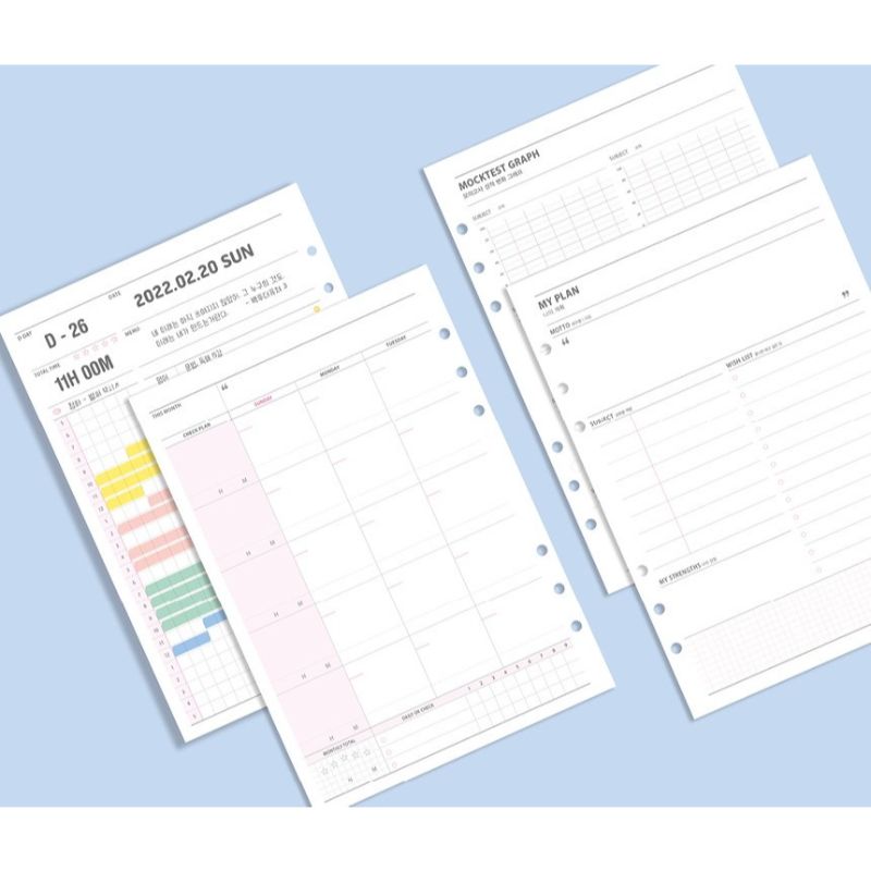 Second Mansion x 10X10 - Six Hole Refill Study Planner