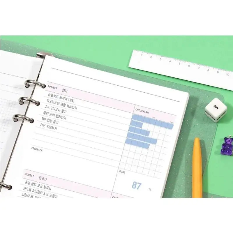Second Mansion x 10X10 - Six Hole Refill Study Planner - Second Mansion - Planner - Harumio