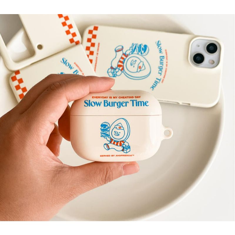 AVOFRIENDS - Slow Burger Time Airpods Case