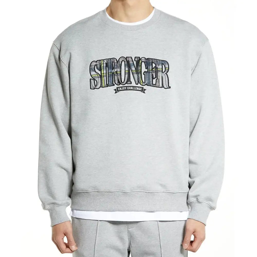 DRX - Check Applique Sweatshirt - DRX - Clothing - Harumio