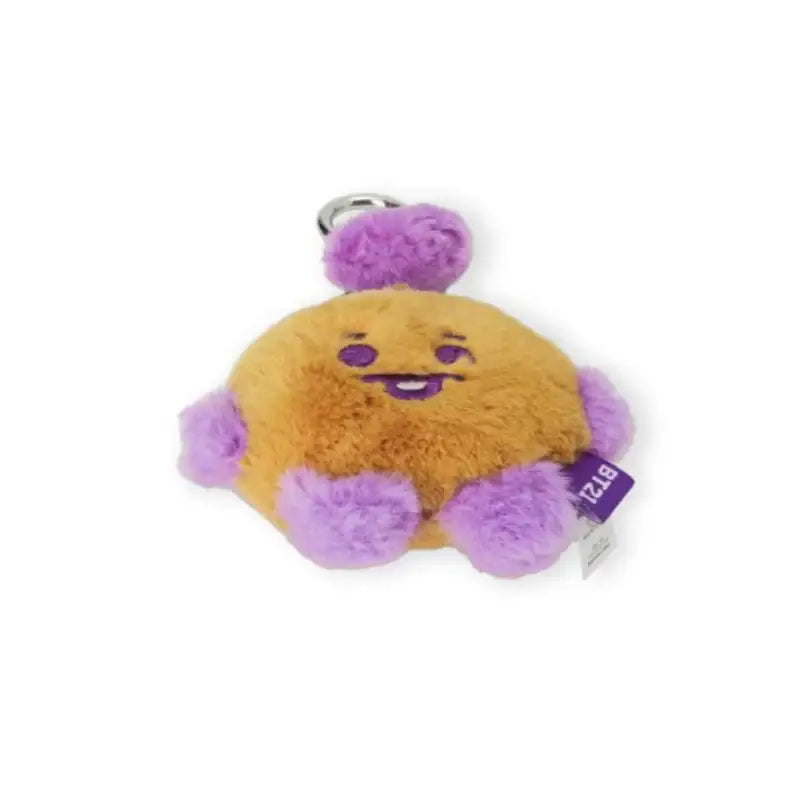 BT21 - Baby Flat Fur Face Bag Charm - Purple Heart Edition - BT21 - Keyring - Harumio