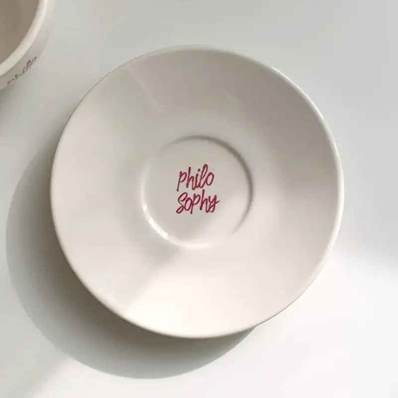 Like A Cafe - Philosophy Cafe Latte Cup & Saucer Set - Like A Cafe - Home & Living - Harumio