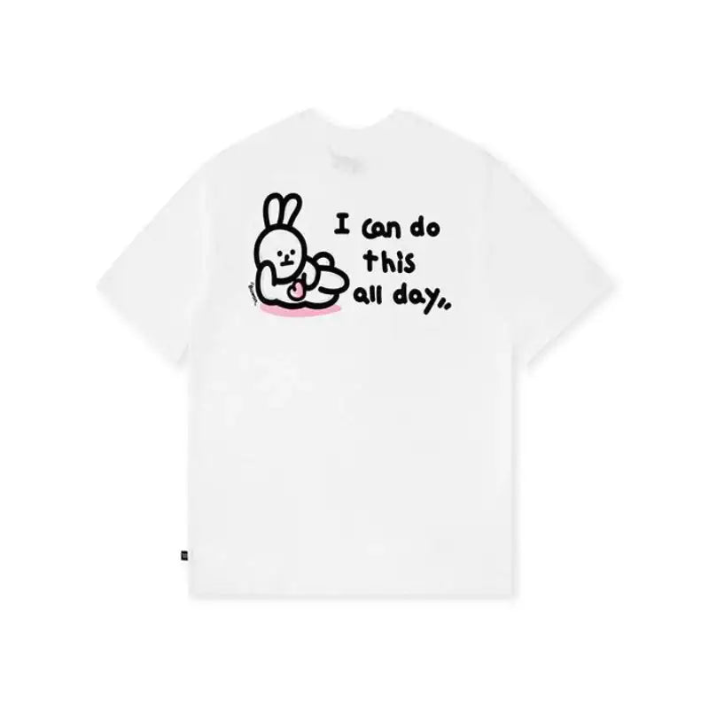 Line Friends - Buwon B.B.Rabbit & BLOSSOM Short Sleeve T-shirt - Line Friends - T-shirt - Harumio