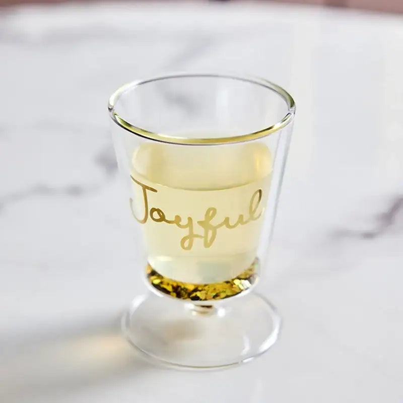 Korean Winter Story - Double Flake Heat Resistant Glass Goblet - Modern House - Goblet Glass - Harumio