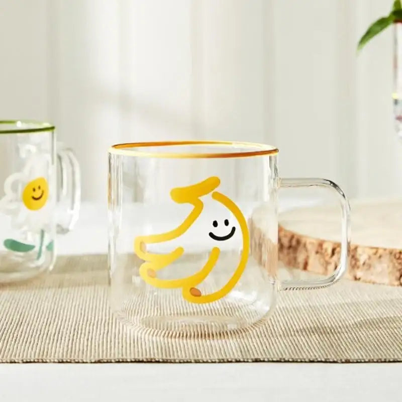 Korean Picnic Day - Heat Resistant Glass Mug - Modern House - Kitchenware - Harumio