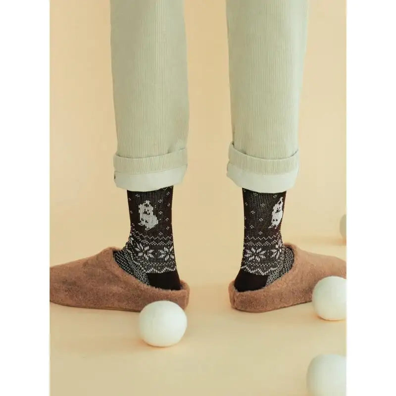 Dinotaeng - Santa Quokka Nordic Socks - Dinotaeng - Socks - Harumio