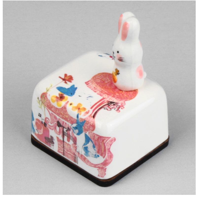 HK Studio - Twelve Earthly Branches Band Musical Paperweight - Rabbit