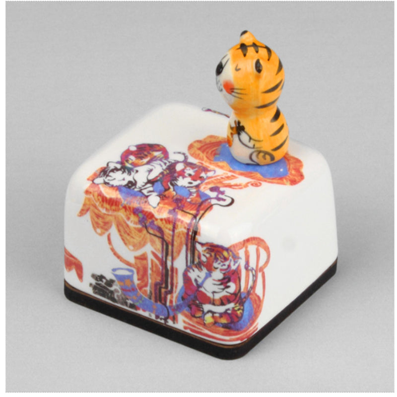 HK Studio - Twelve Earthly Branches Band Musical Paperweight - Tiger - HK Studio - Music Box - Harumio