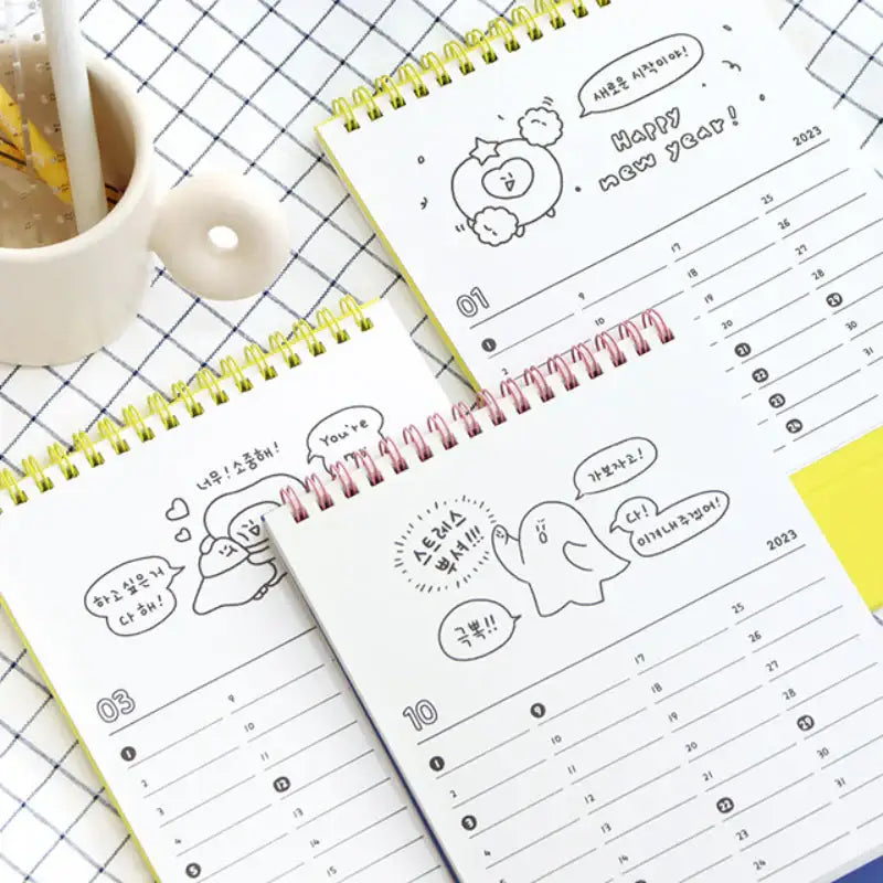Indigo - 2023 Toasty Cheer Up Desk Calendar - INDIGO - Calendar - Harumio