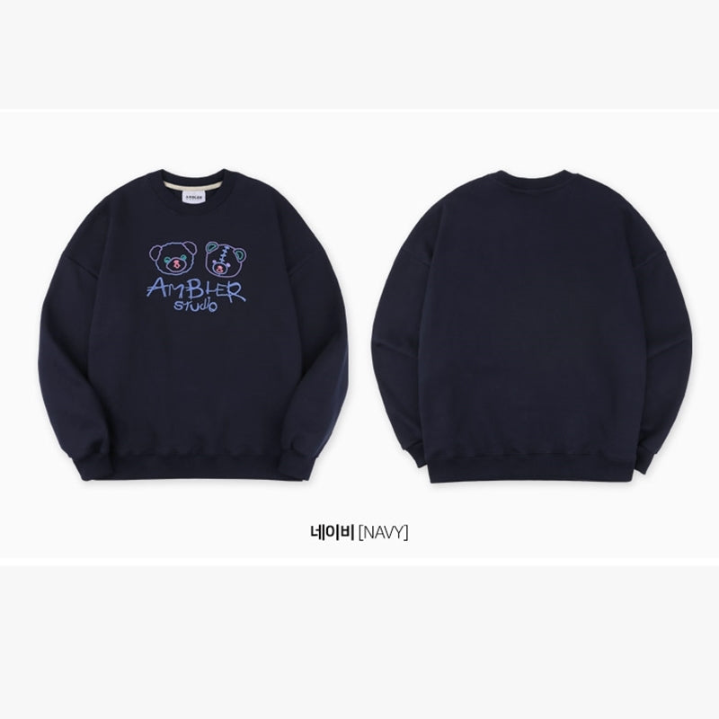 Ambler - Pastel Bears Overfit Hoodie Sweatshirt