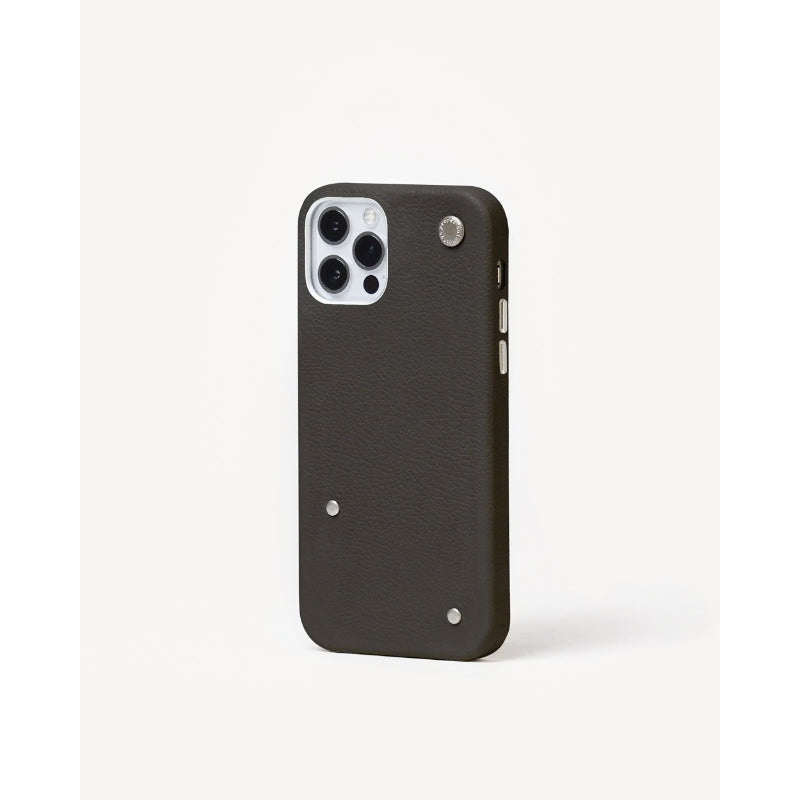 proper belongings - Round Studs Leather Case (iPhone)