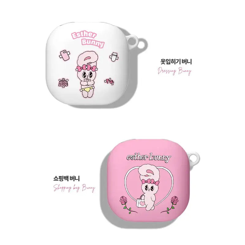 Esther Bunny - Buds Live Hard Case + Acrylic Keyring - Esther Bunny - Buds Case - Harumio