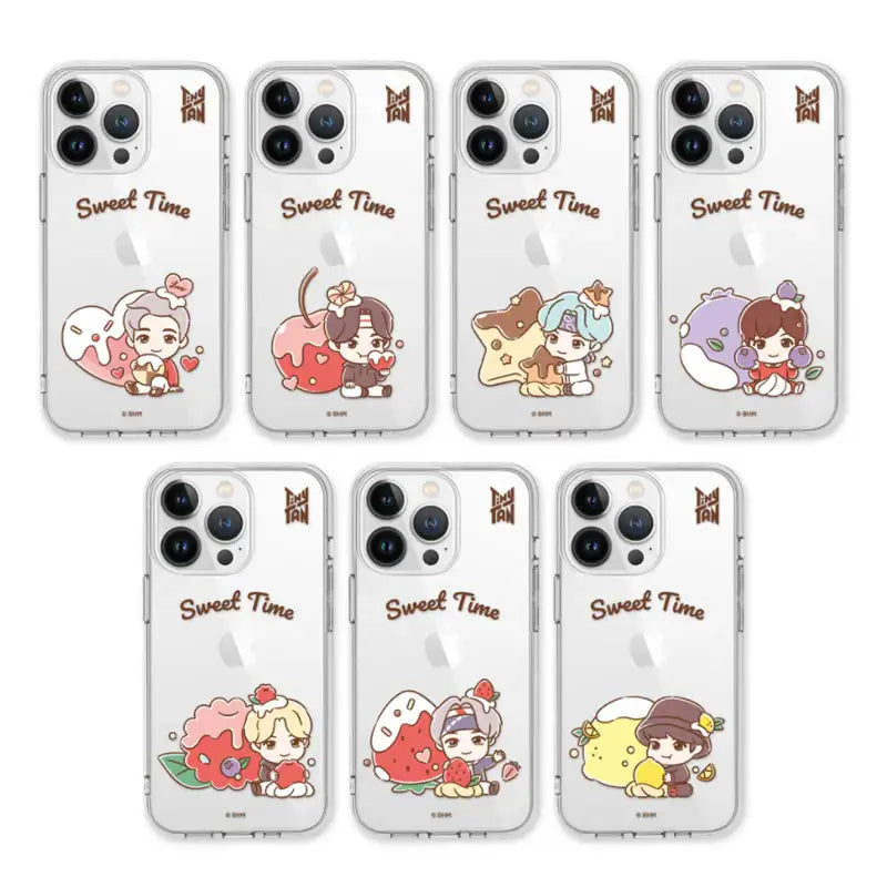 BTS - TinyTAN - Sweet Time iPhone Clear Soft Case - BTS TinyTAN - Phone Case - Harumio
