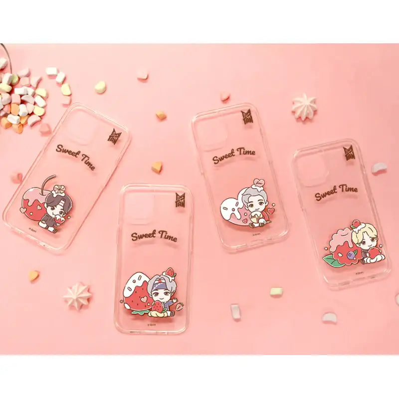 BTS - TinyTAN - Sweet Time iPhone Clear Soft Case - BTS TinyTAN - Phone Case - Harumio