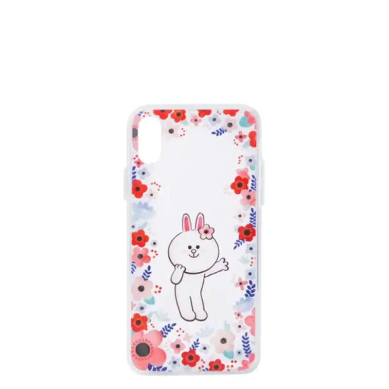 BT21 - Flower Collection - Connie Gel Hard Case - IPhone X / 8 / 8+ - BT21 - Phone Case - Harumio