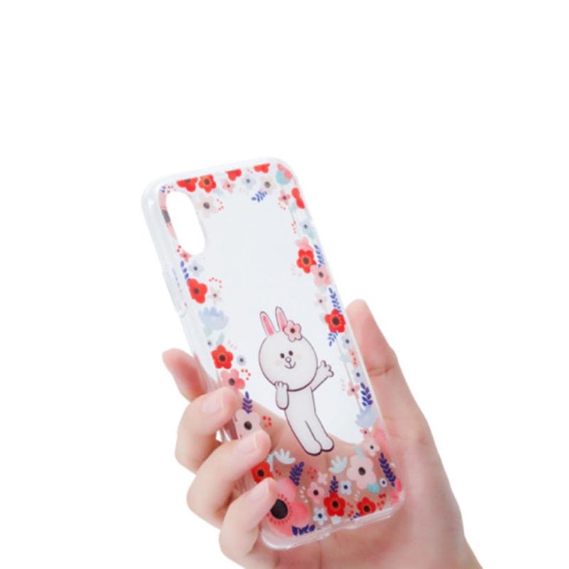 BT21 - Flower Collection - Connie Gel Hard Case - IPhone X / 8 / 8+ - BT21 - Phone Case - Harumio