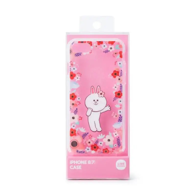 BT21 - Flower Collection - Connie Gel Hard Case - IPhone X / 8 / 8+ - BT21 - Phone Case - Harumio