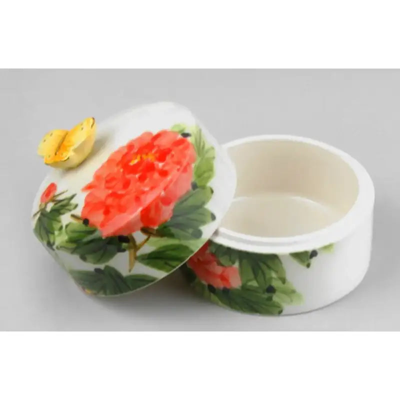 HK Studio - Hand Painted Peony Musical Jewelry Box - HK Studio - Music Box - Harumio