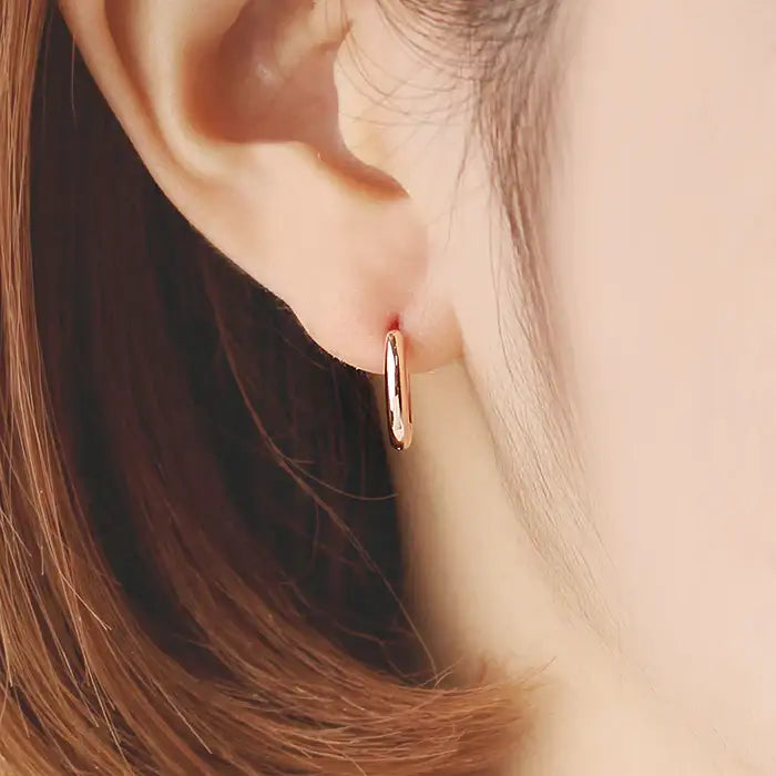 OST - Basic Simple Rose Gold Earrings - OST - Jewelry - Harumio