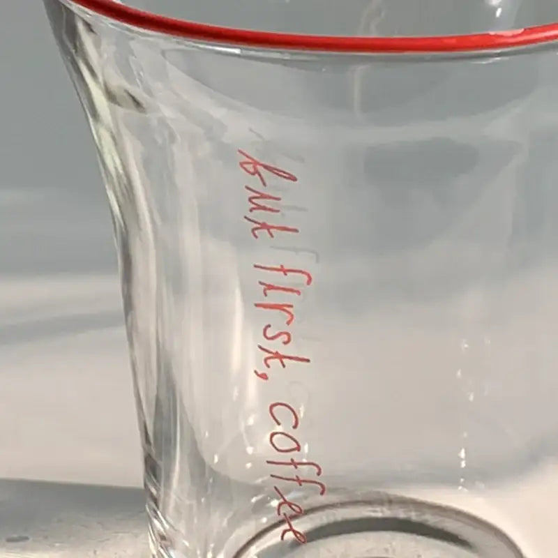 Like A Cafe - but first, coffee! Flat White Glass - Like A Cafe - Home & Living - Harumio