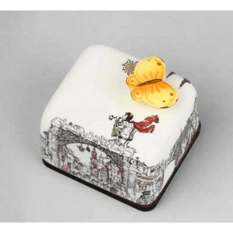 HK Studio - Moony Ceramic Street Musical Paperweight - HK Studio - Music Box - Harumio