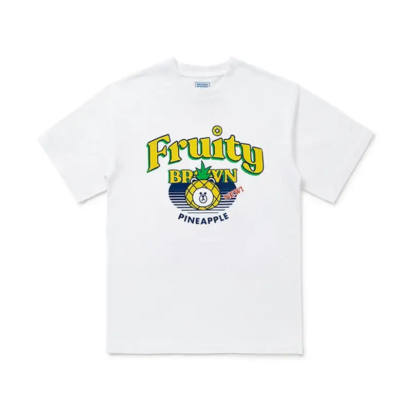 Line Friends - Fruity New Short Sleeve T-shirt - Line Friends - Clothes - Harumio