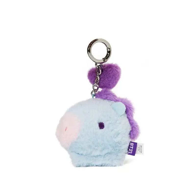 BT21 - Baby Flat Fur Face Bag Charm - Purple Heart Edition - BT21 - Keyring - Harumio