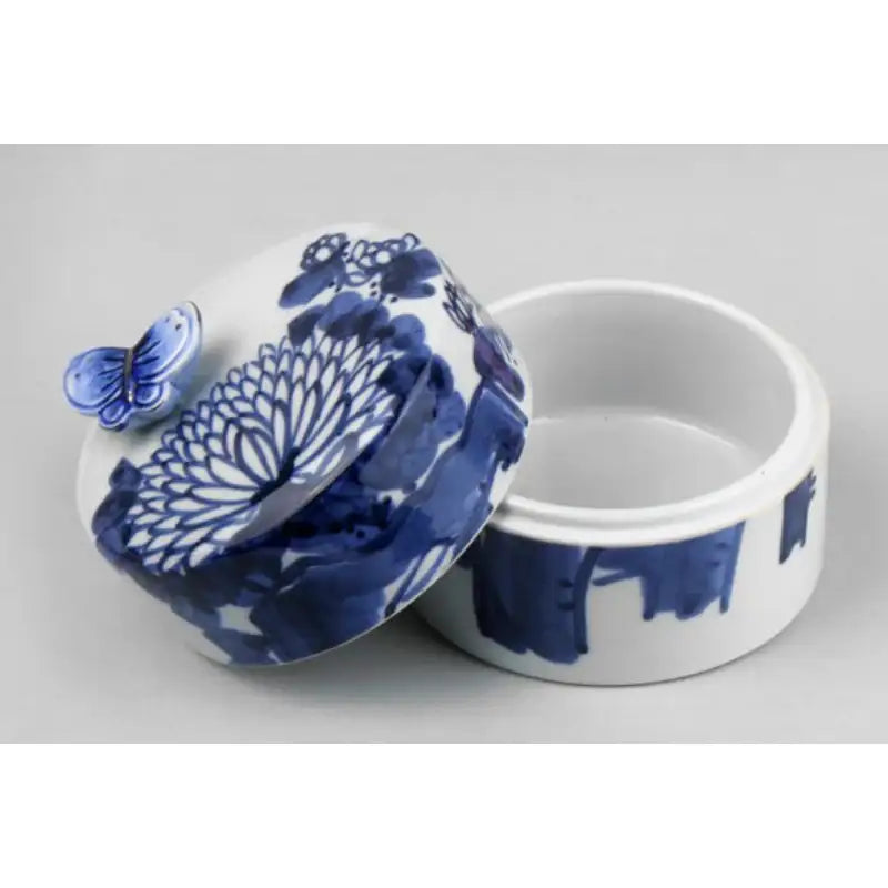 HK Studio - Hand Painted Narrow Petal Chrysanthemum Musical Jewelry Box - HK Studio - Music Box - Harumio