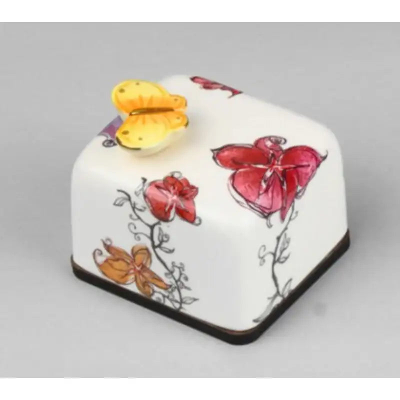 HK Studio - Moony Ceramic Purple Flower Musical Paperweight - HK Studio - Music Box - Harumio