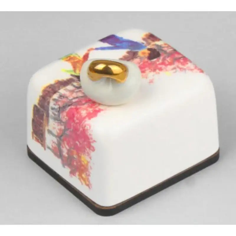HK Studio - Moony Ceramic Cherry Blossom Couple Musical Paperweight - HK Studio - Music Box - Harumio