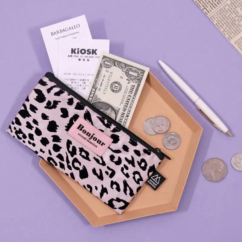 Second Mansion x 10x10 - Bonjour Leopard Pencil Case - Second Mansion - Pencil Case - Harumio