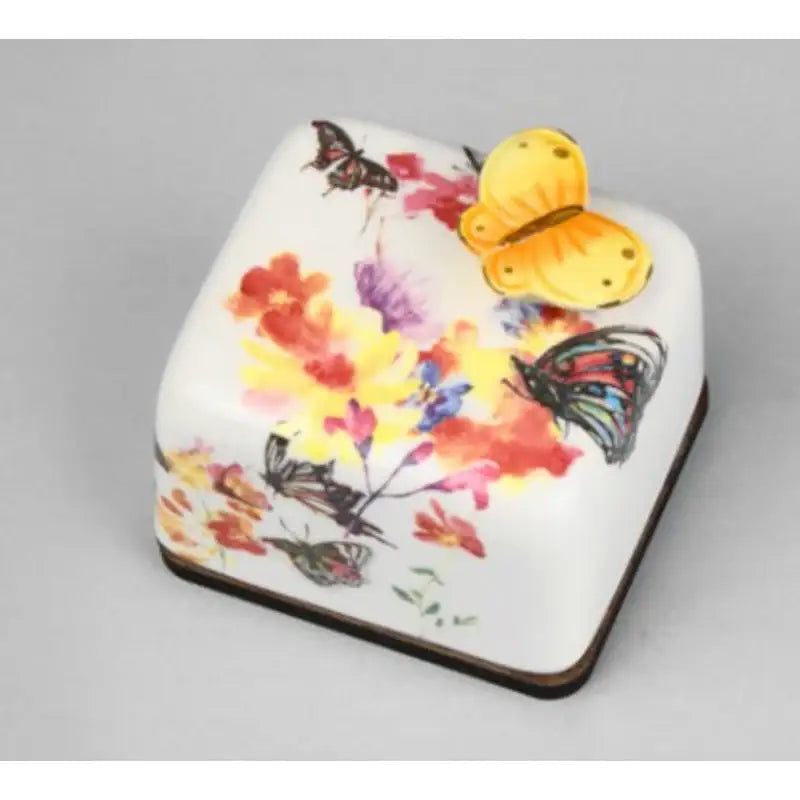 HK Studio - Moony Ceramic Spring & Butterfly Musical Paperweight - HK Studio - Music Box - Harumio