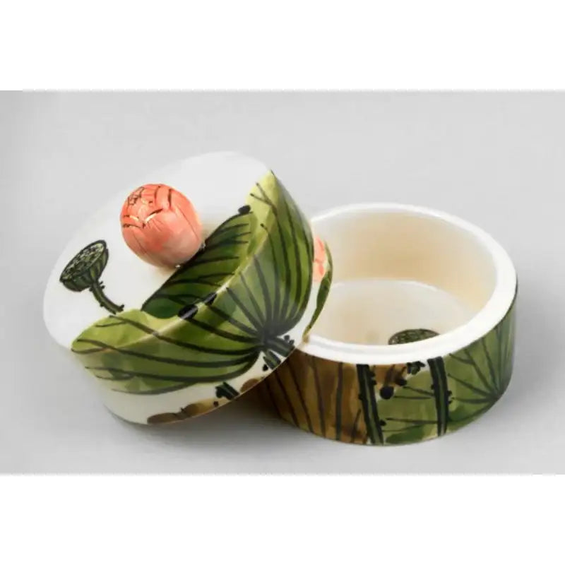 HK Studio - Hand Painted Lotus Seed Pod Musical Jewelry Box - HK Studio - Music Box - Harumio