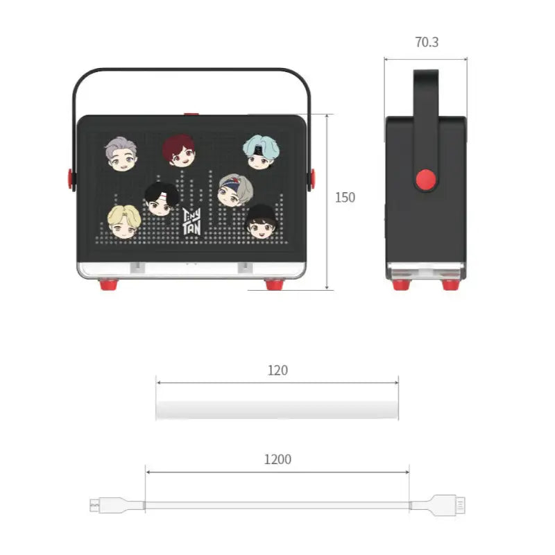 BTS - TinyTAN - Magnetic Radio Dual Humidifier - BTS - Accessories, Stationery - Harumio