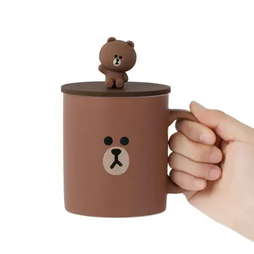 Line Friends - Mug with Cover Set - Line Friends - Accessories - Harumio