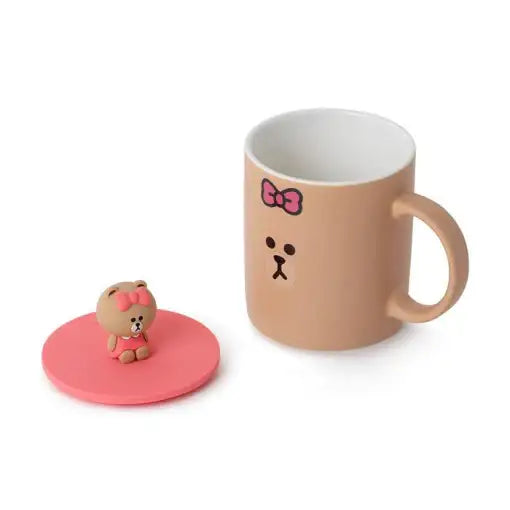 Line Friends - Mug with Cover Set - Line Friends - Accessories - Harumio