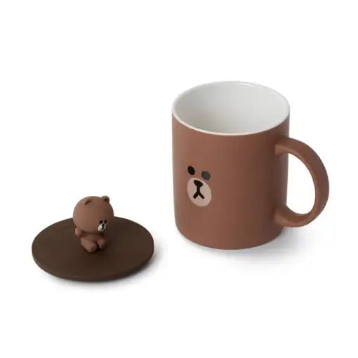 Line Friends - Mug with Cover Set - Line Friends - Accessories - Harumio