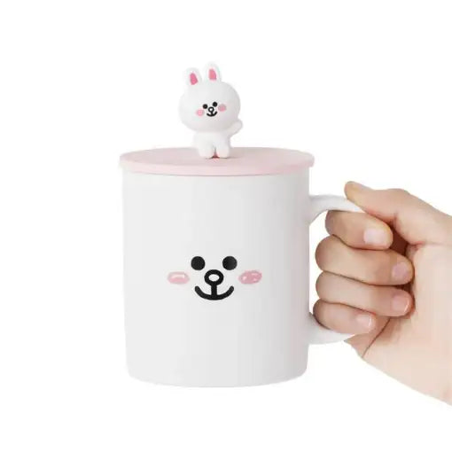 Line Friends - Mug with Cover Set - Line Friends - Accessories - Harumio