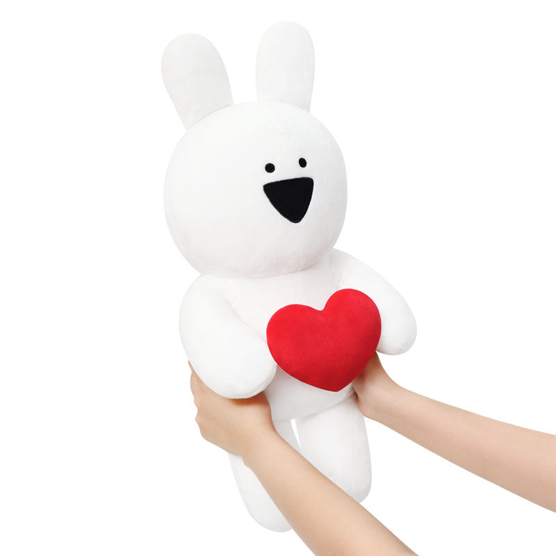 Overaction Bunny - Bunny With Heart Plushie (50cm)