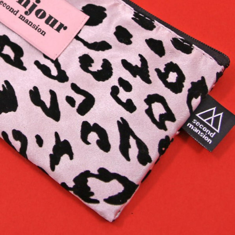 Second Mansion x 10x10 - Bonjour Leopard Pencil Case